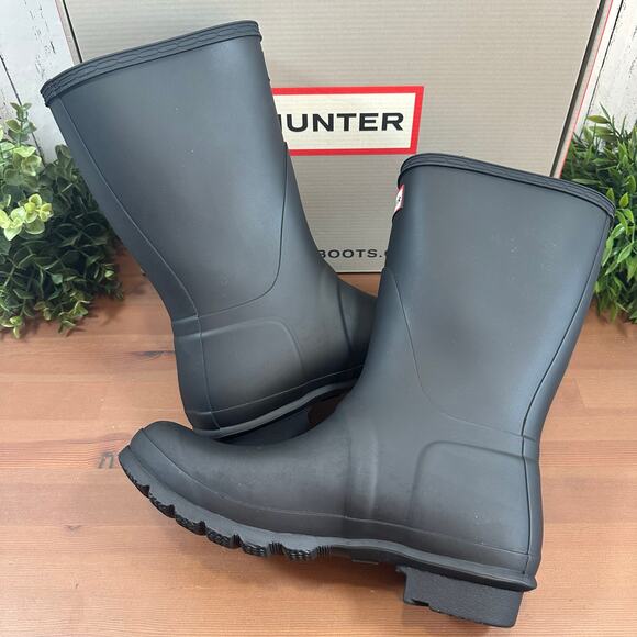 Hunter Women's Original Black Short Rain Boots Size 9 - Picture 4 of 8